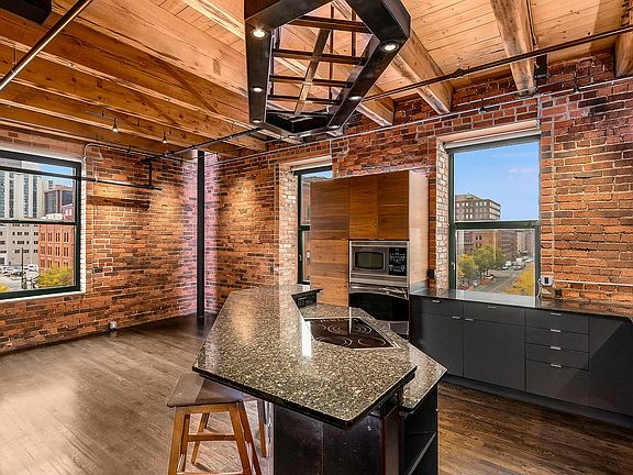 Kitchen is open to the dining/living area