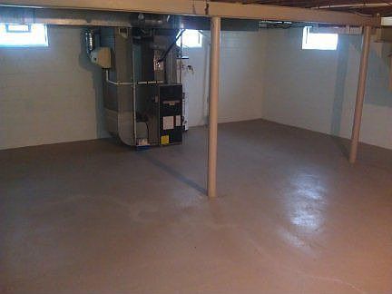 Full basement with new glass block windows and high-efficiency furnace