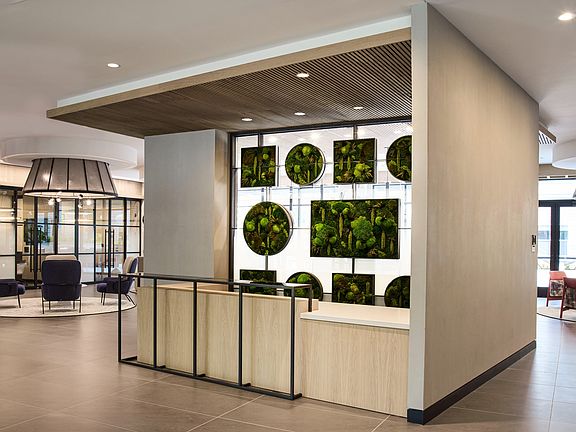 Concierge desk in lobby
