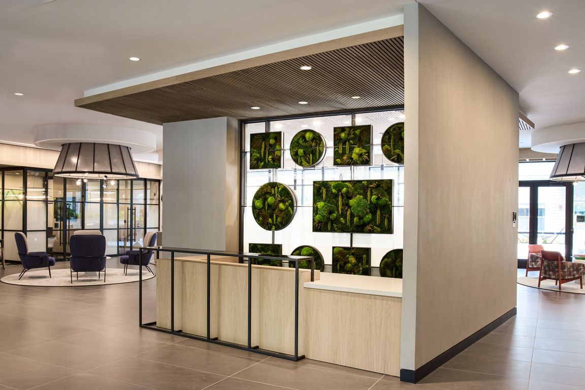 Concierge desk in lobby