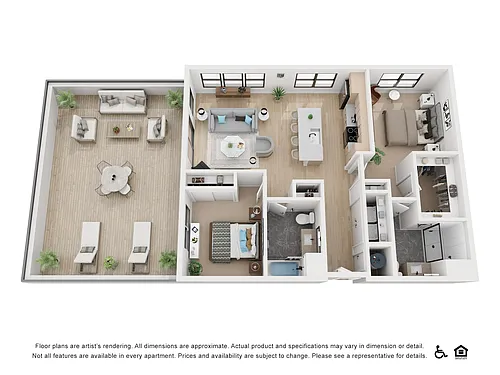 Floor plan 2BR/2BA - B4