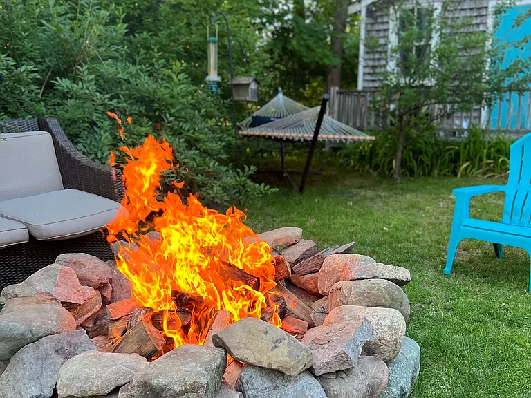 Under the Stars: One of two outdoor fire pits, perfect for cozy nights.