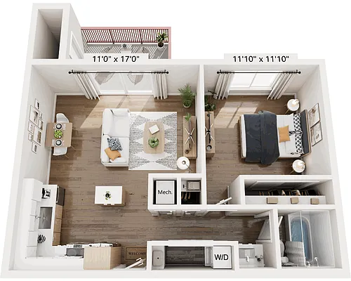 Floor plan Delmonico (A1B)