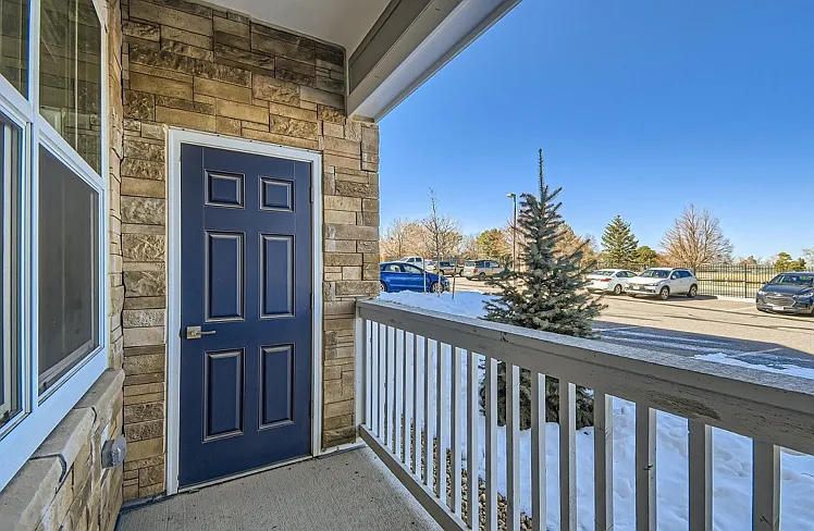 Entry Door & Fenced Patio