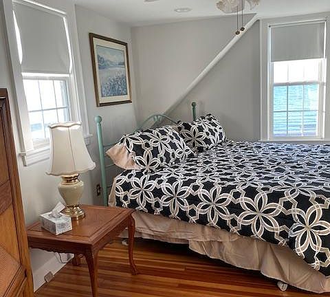Bedroom with water views