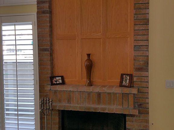 Wood burning fireplace