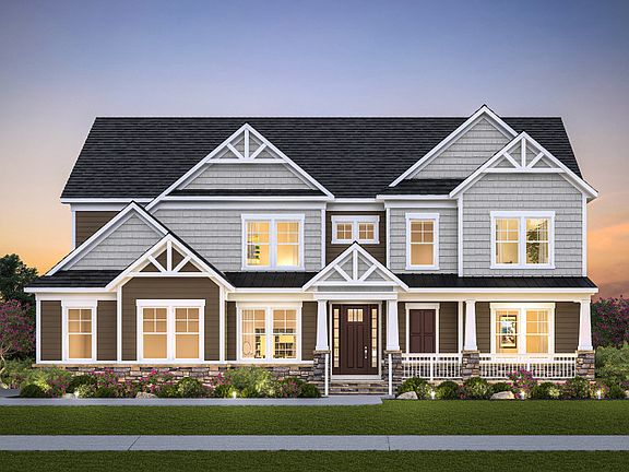 Skyview Exterior Rendering - Elevation 3 at Bull Run in Centreville, VA.