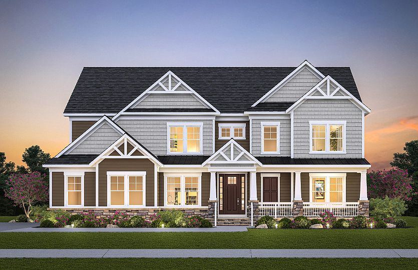 Skyview Exterior Rendering - Elevation 3 at Bull Run in Centreville, VA.