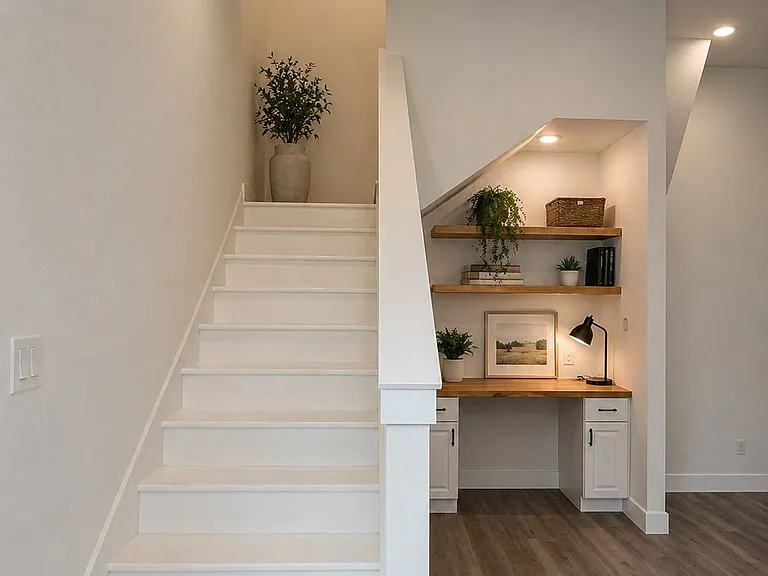 ENHANCED AND VIRTUALLY STAGED WITH AI. Suggested decorations are not found in the property.