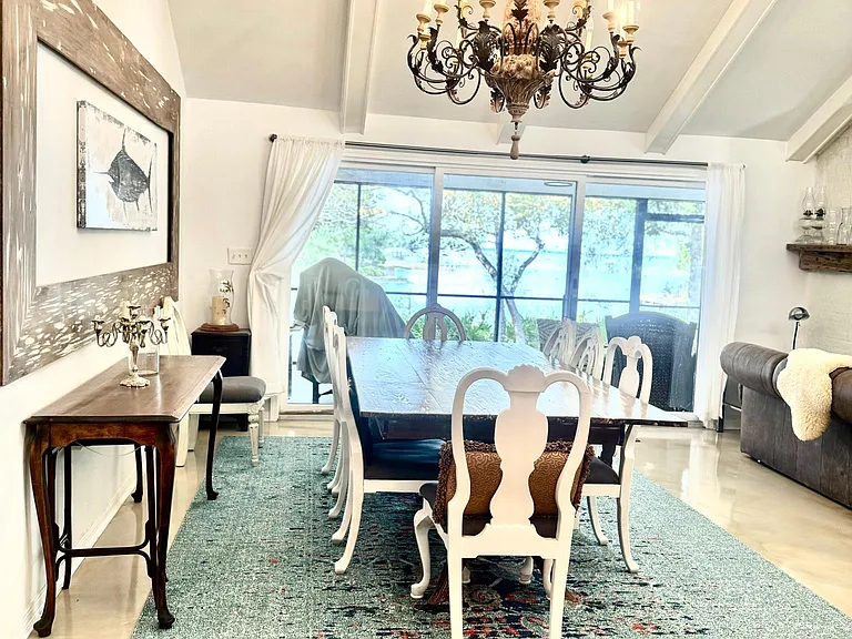 Dining room overlooking water