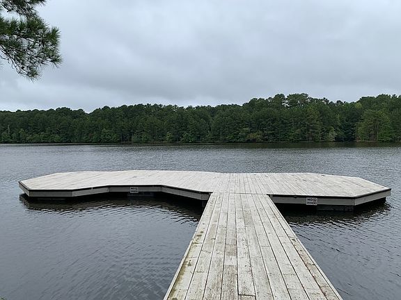 Lake with private deck