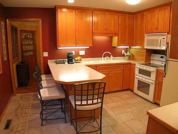 Renovated kitchen with breakfast bar