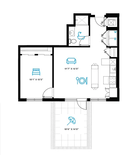 Floor plan 1J