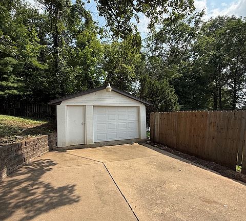 One car garage with storage space