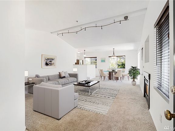Entry and living space virtually staged