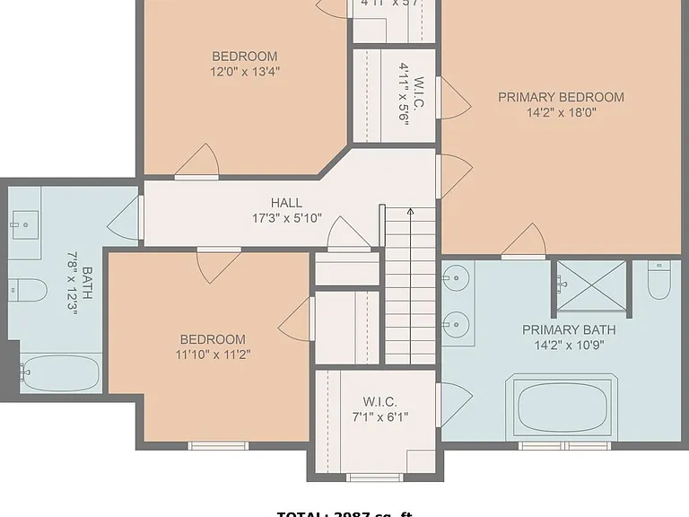 Upper floorplan.