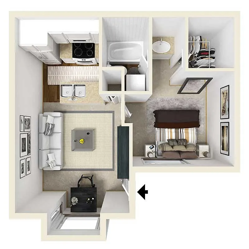 Floor plan 1 Bed