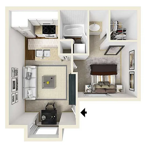 Floor plan 1 Bed
