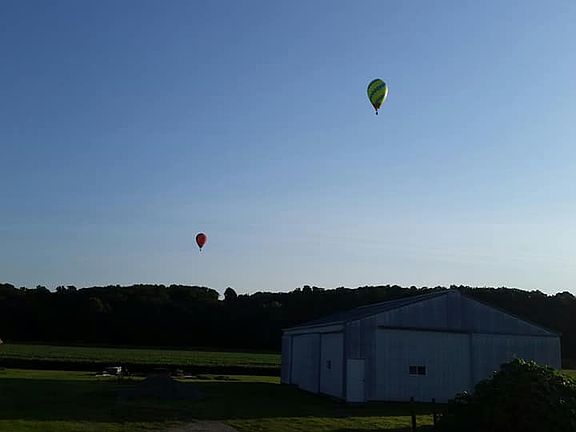 Balloon race view from porch