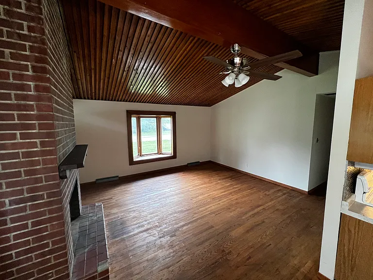 Living room with bay window