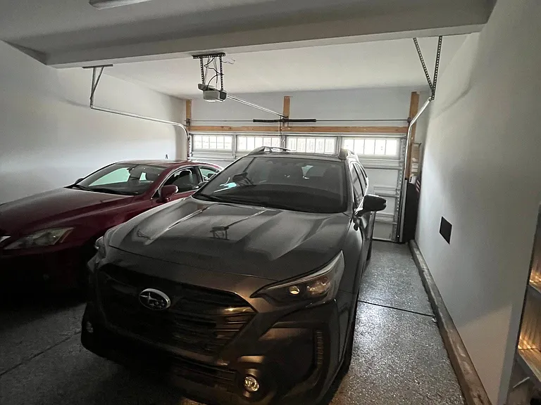 _ 2-Car Front Load epoxy floor Garage