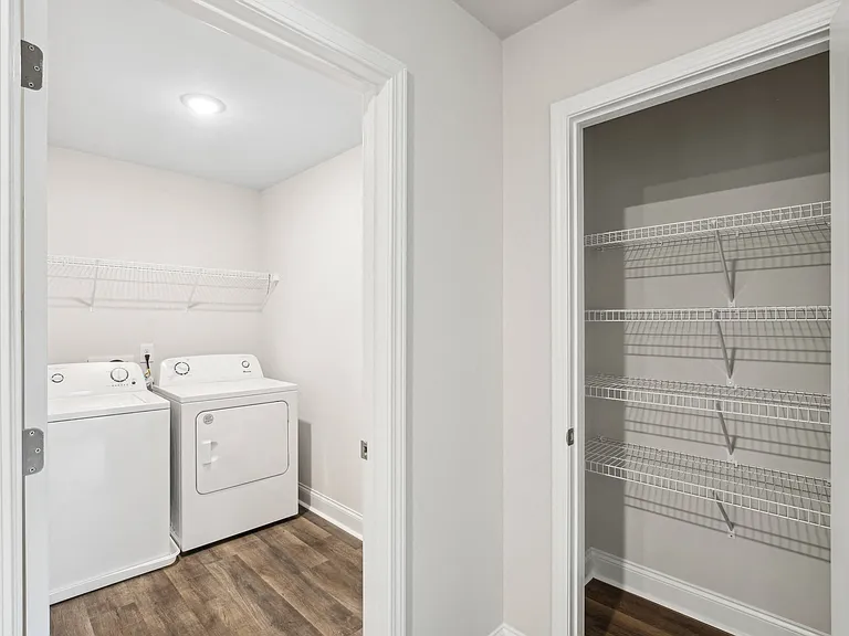 Full size washer and dryer in every home.