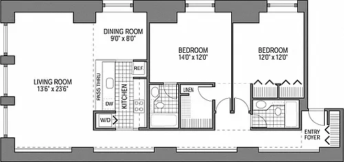 Floor plan 2 Bed 2 Bath