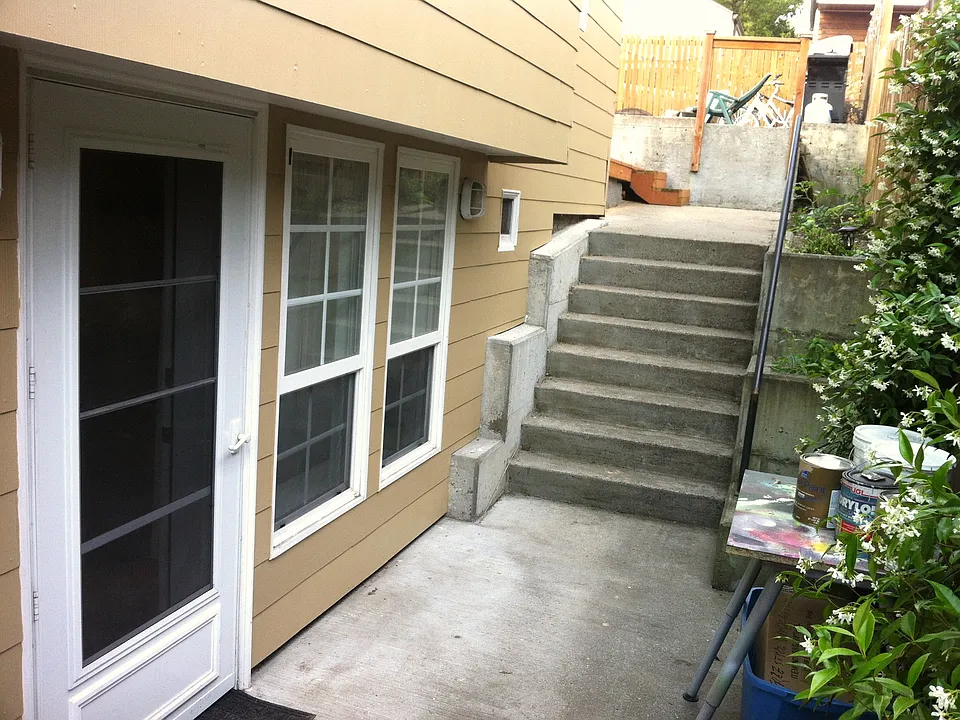 Entrance to lower apartment