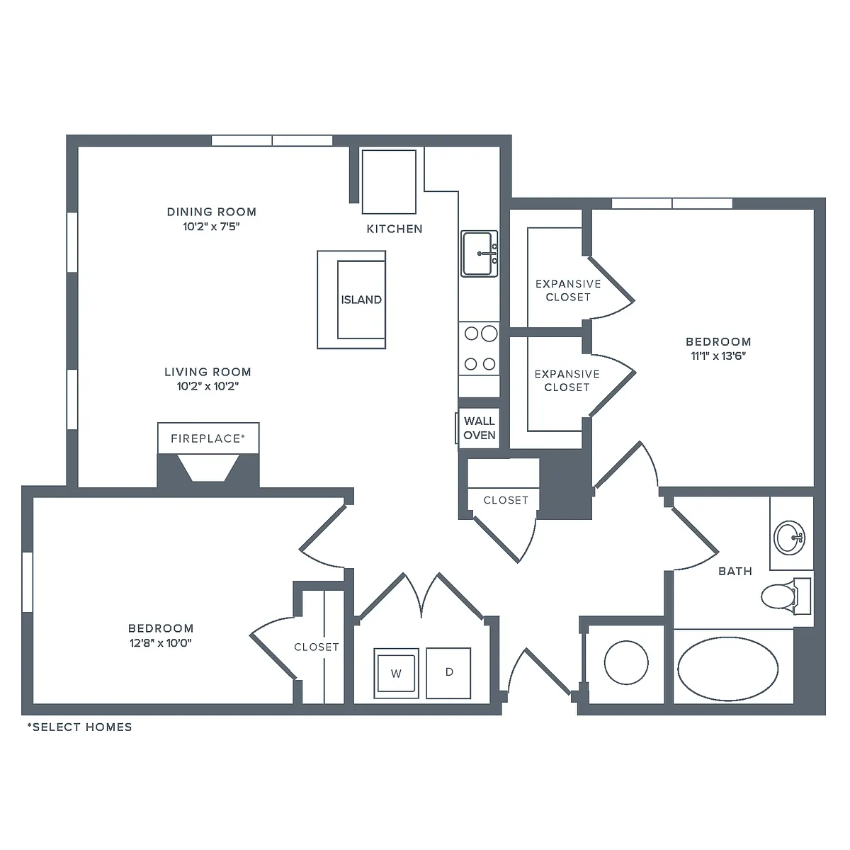 Floor plan B09R | 2 Bed | 2 Bath