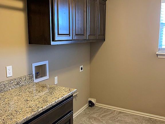 Folding area in laundry room