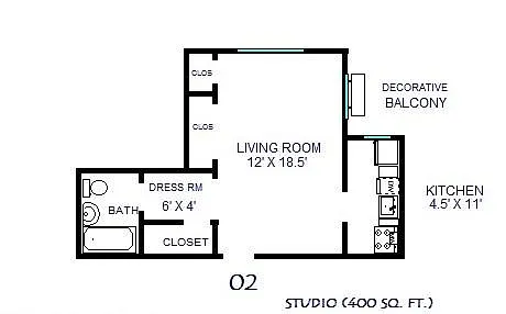 Floor plan Studio 02