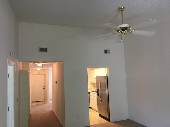 Closeup view from the sliding door to the front of the home.