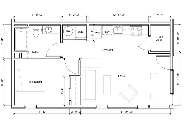 Floor plan 1X1