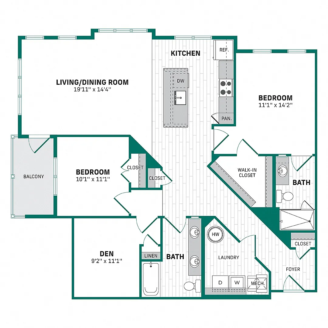 Floor plan F4 - The Refinery