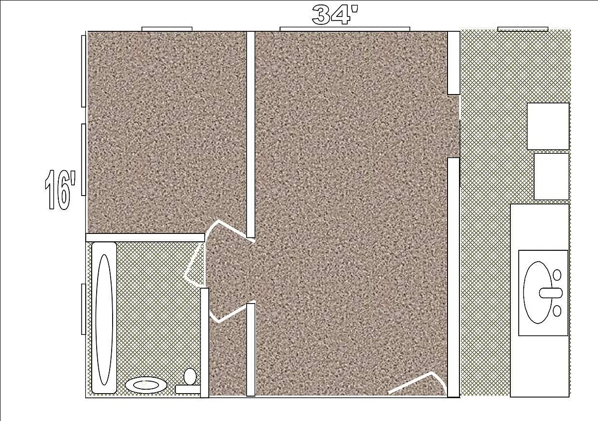Floor plan 1 bedroom