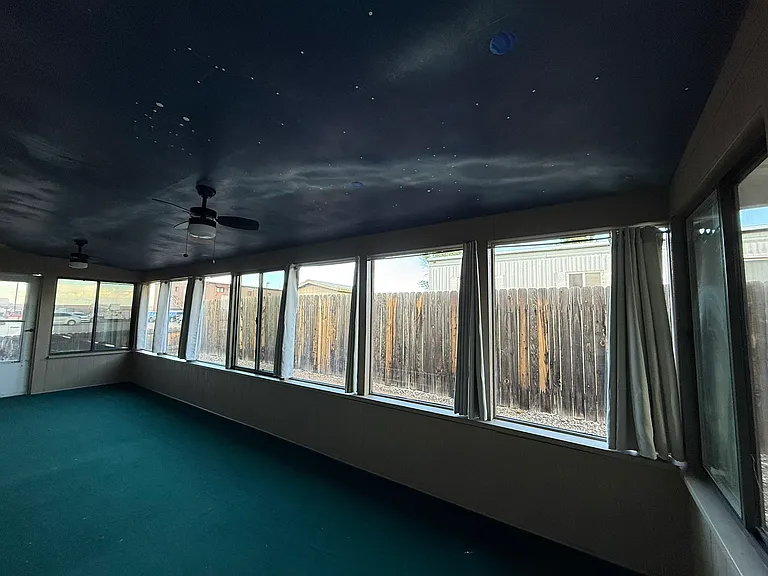 Sun Room with Galaxy Ceiling Mural
