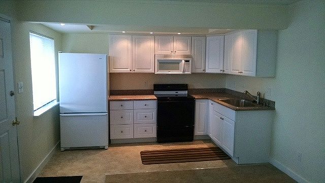 Remodeled kitchen. Spacious sink.