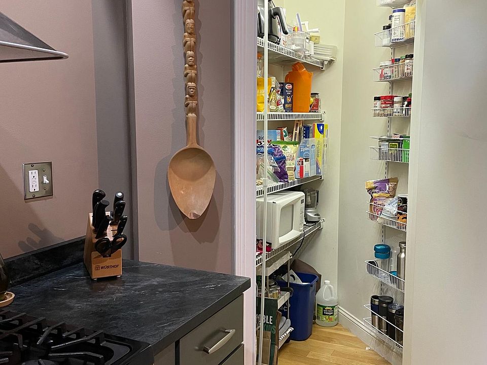 Walk-in pantry in the kitchen