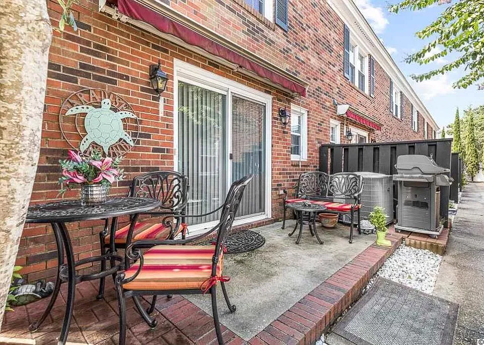 Back porch with gas grill.