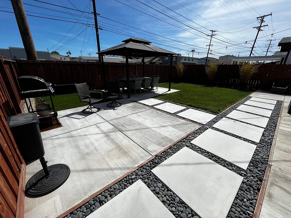 Backyard with gazebo