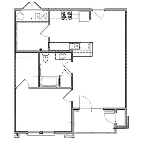 Floor plan 1 Bedroom