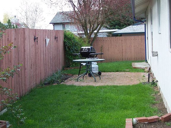 Backyard w/brick patio