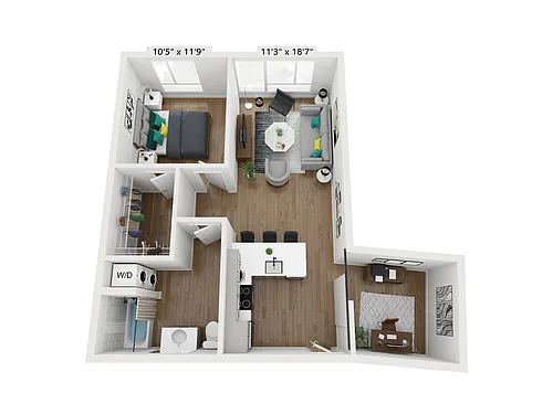 Floor plan M1BW/DEN-2