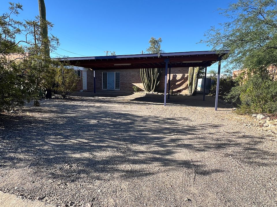 View from street showing ample covered parking.