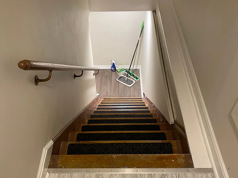 back hall down to basement