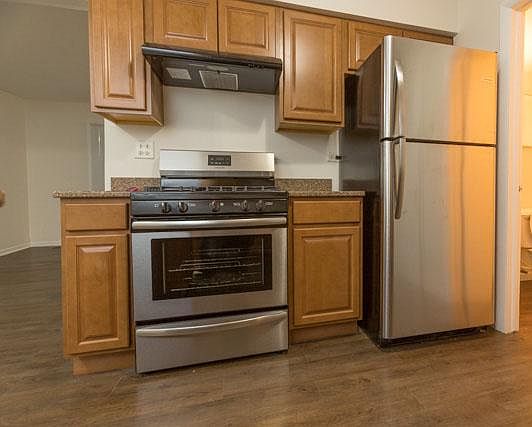 New cooking range and fridge