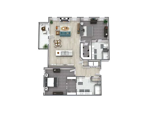 Floor plan 2 Bedroom Cobalt