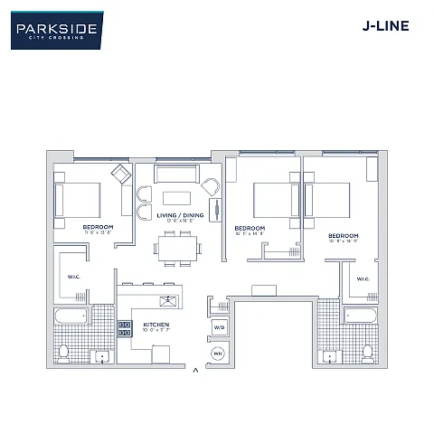 Floor plan Parkside at City Crossing - J