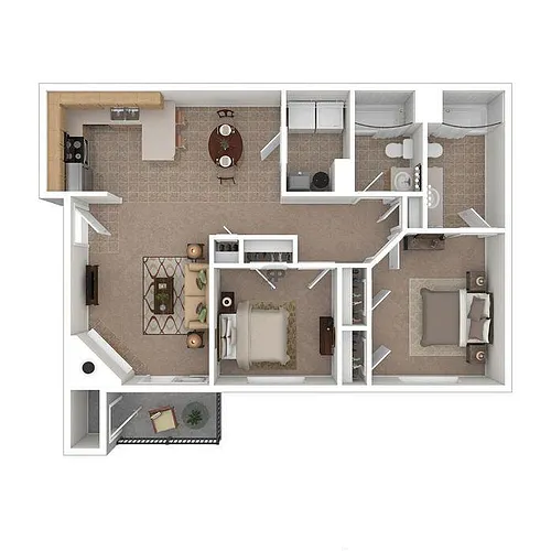 Floor plan 2 Bedroom 2 Bath