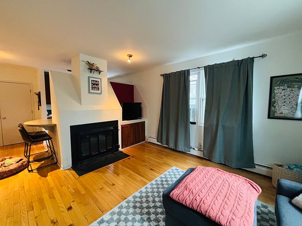 Living room with fireplace